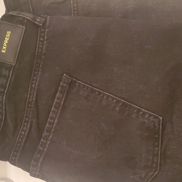 Express Relaxed Straight black Denim, jeans NWT size 16R regular length, New! - Picture 5 of 5